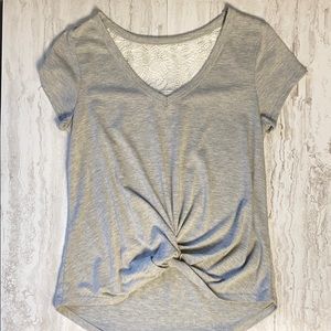 Grey T-shirt with Lace
